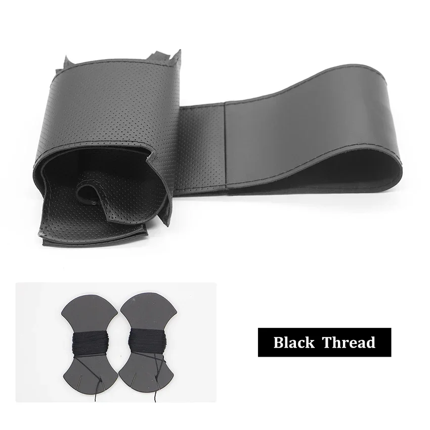 

Черный кожаный чехол на руль автомобиля с ручным шитьем для Renault Clio 4 IV 2012-2016 Captur 2013 2014 2015 2016