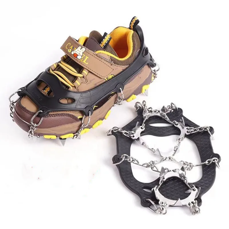 Climbing Crampons Snow Non Slip Cleats Shoe Cover Ice Gripper For Spikes Hiking Winter Steel Outdoor Cleats Overshoes For Kids
