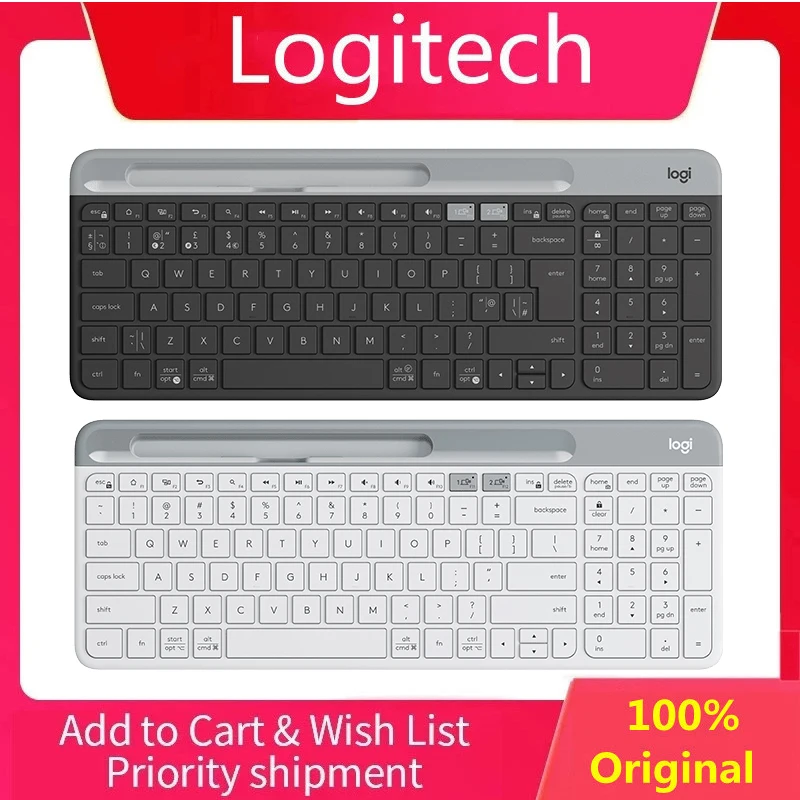 

Беспроводная Bluetooth-клавиатура Logitech K580, ультратонкая Двухрежимная многофункциональная Бесшумная клавиатура для сотовых телефонов, компьютеров и планшетов