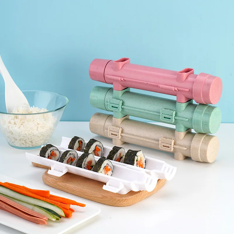 

New Sushi Maker DIY Sushi Making Quick Sushi Bazooka Japanese Roller Rice Mold Vegetable Meat Rolling Machine Kitchen Sushi Tool