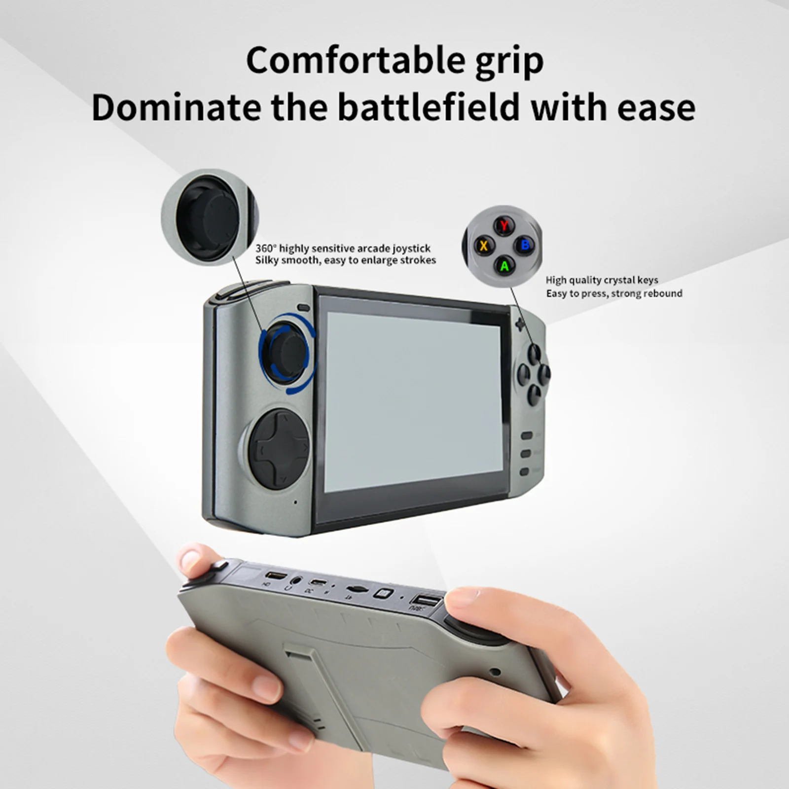 5.1 inch 16/9 HD Screen Handheld Game Console Video Gaming Player Toys 16 Million Colors Wireless Game Console