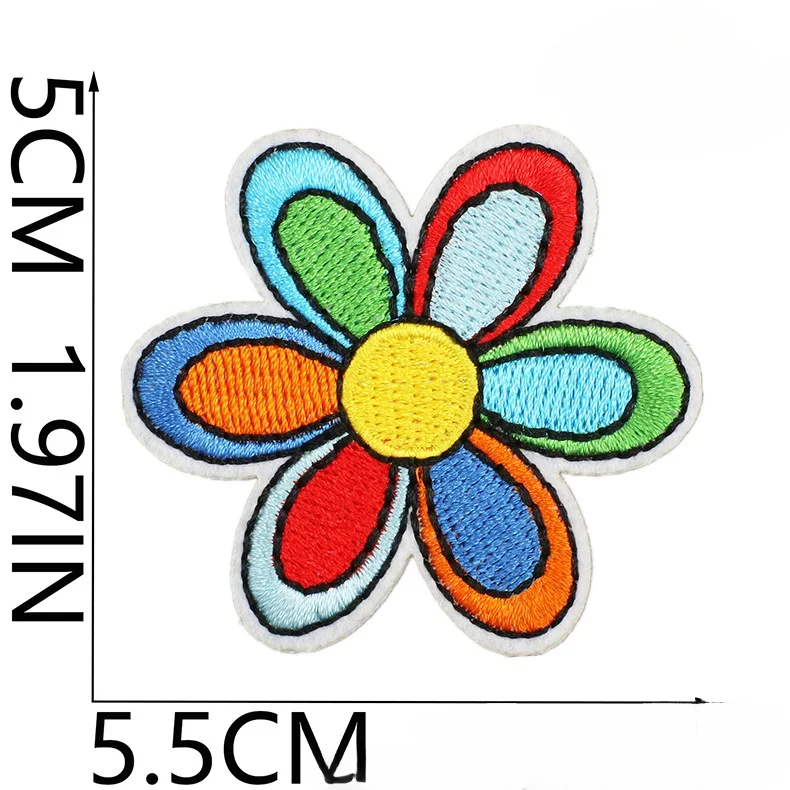 Утюг С Вышивкой Радужной Нитью Модная Нашивка Из Полиэфирной Ткани Для Одежды