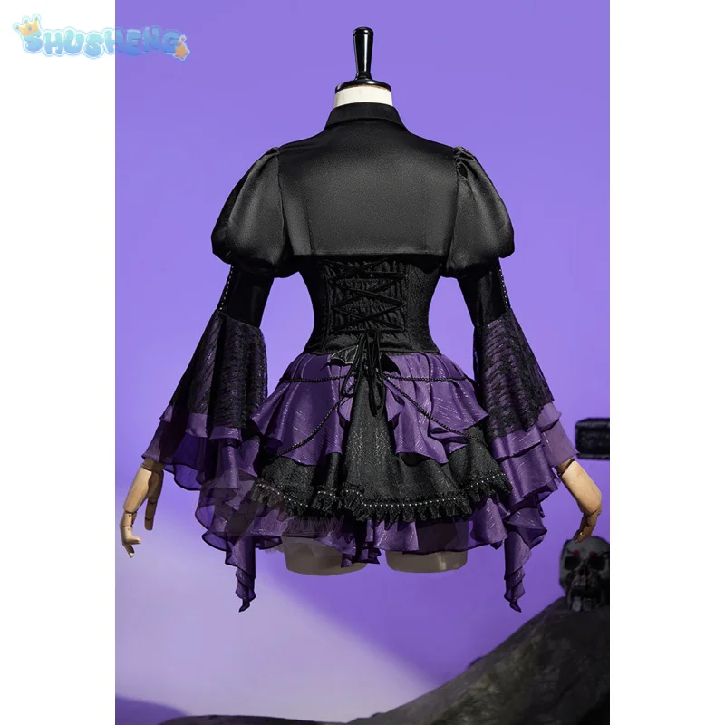 Фото Monster Cos High Elissabat Косплей Костюм Женский Хэллоуин вечерние фантазийная форма платье реквизит носки брошь Лолита сладкий новый комплект №3