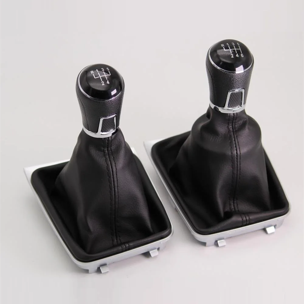 For VW Golf 7 A7 MK7 GTI GTD 2013 2014 2015 2016 2017 2018 Car 5 /6  Speed Gear Stick Level Shift Knob With Leather Boot