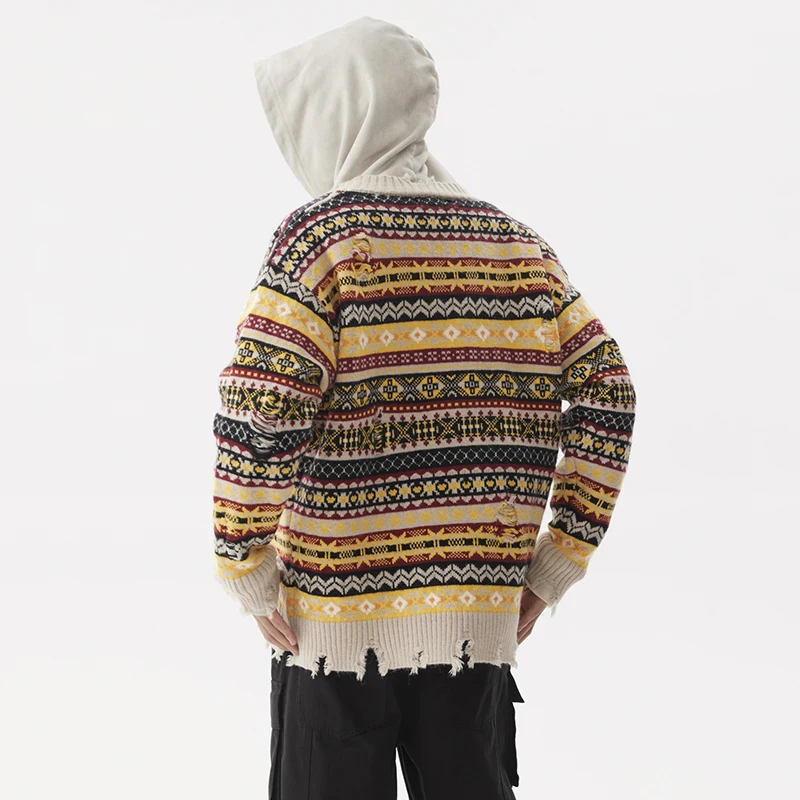 PFNW Американский винтажный мужской кардиган вязаные топы нишевый дизайн потертый