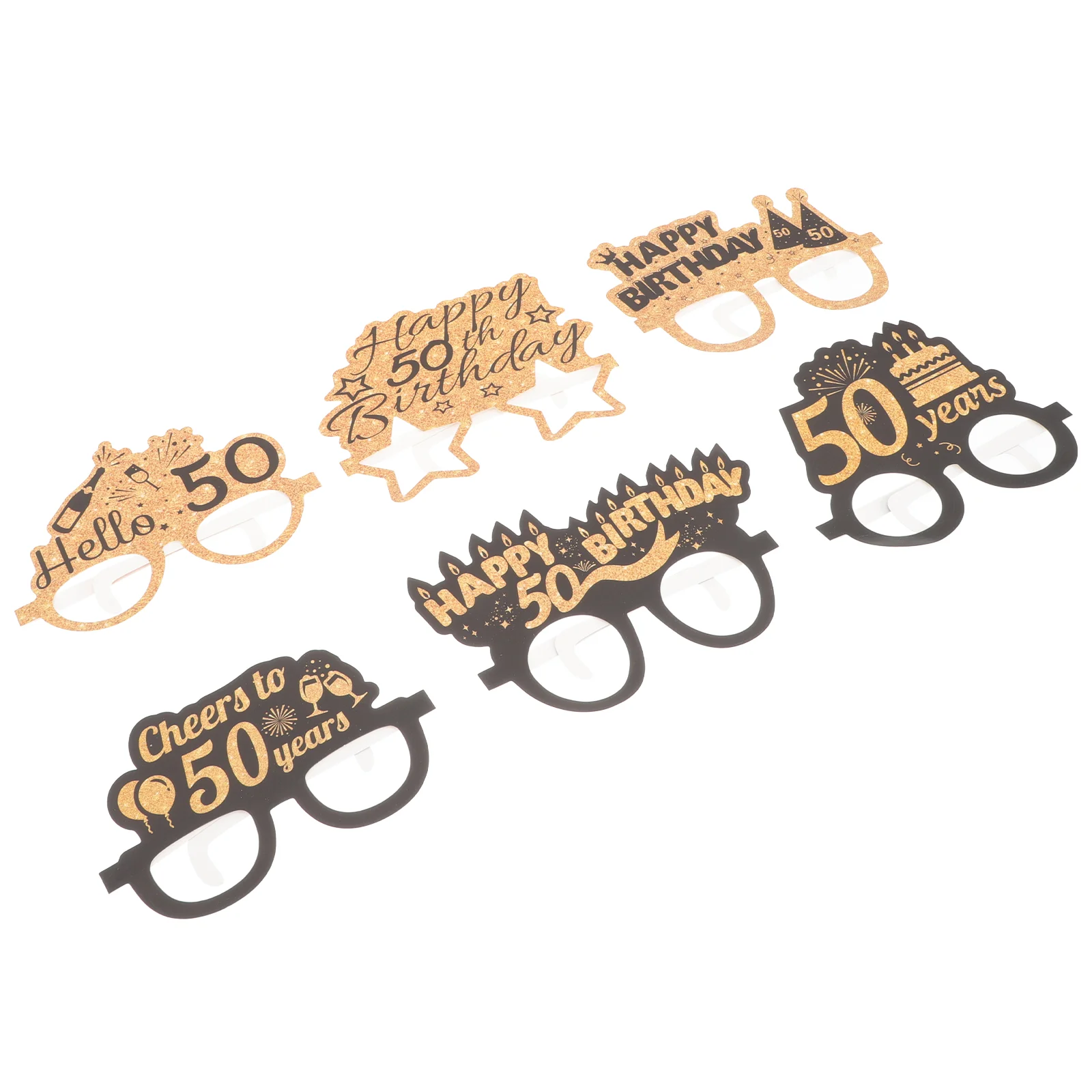 

Birthday Party Glasses 50Theyeglasses Sunglasses Gifts Props Photo Husband Paper Decorations Men Funny Eyewear Novelty Happy
