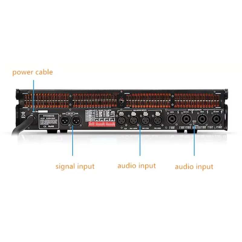 Фото Pro Audio 2u Усилитель мощности класса d Цифровой 4-канальный усилитель мощности класса D 4 X 1300 Вт Fp10000 Усилители высокой мощности туристического звука №3