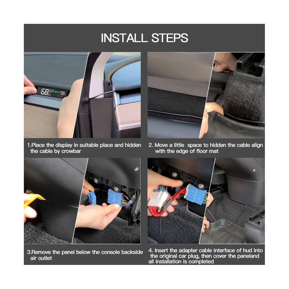 Для Tesla Model 3 Y 2021-2023 HUD Дисплей на лобовом стекле электронный цифровой спидометр