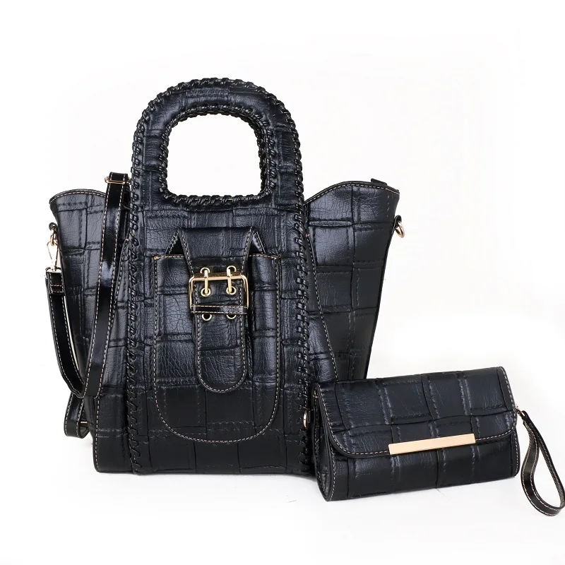 

2pcs/Set Brand Designer Woman's Bags High Capacity Crossbody Bucket Bag Leather Shoulder Bag Handbags For Women Purses Tote Sac