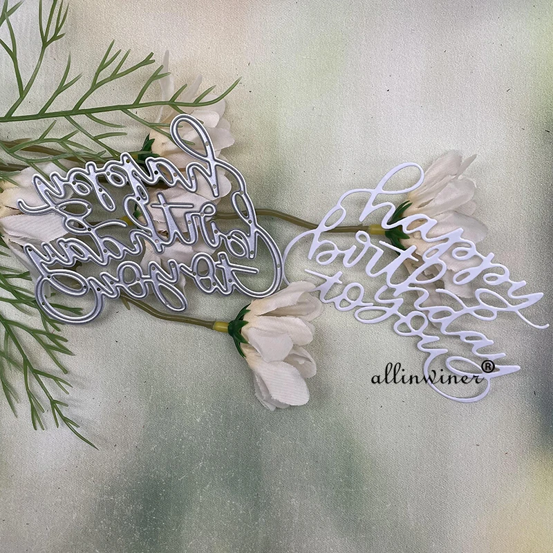 

Штампы с надписью «Happy birthday to you», металлические штампы для рукоделия, скрапбукинга, альбома, бумаги, бриллианты для тиснения