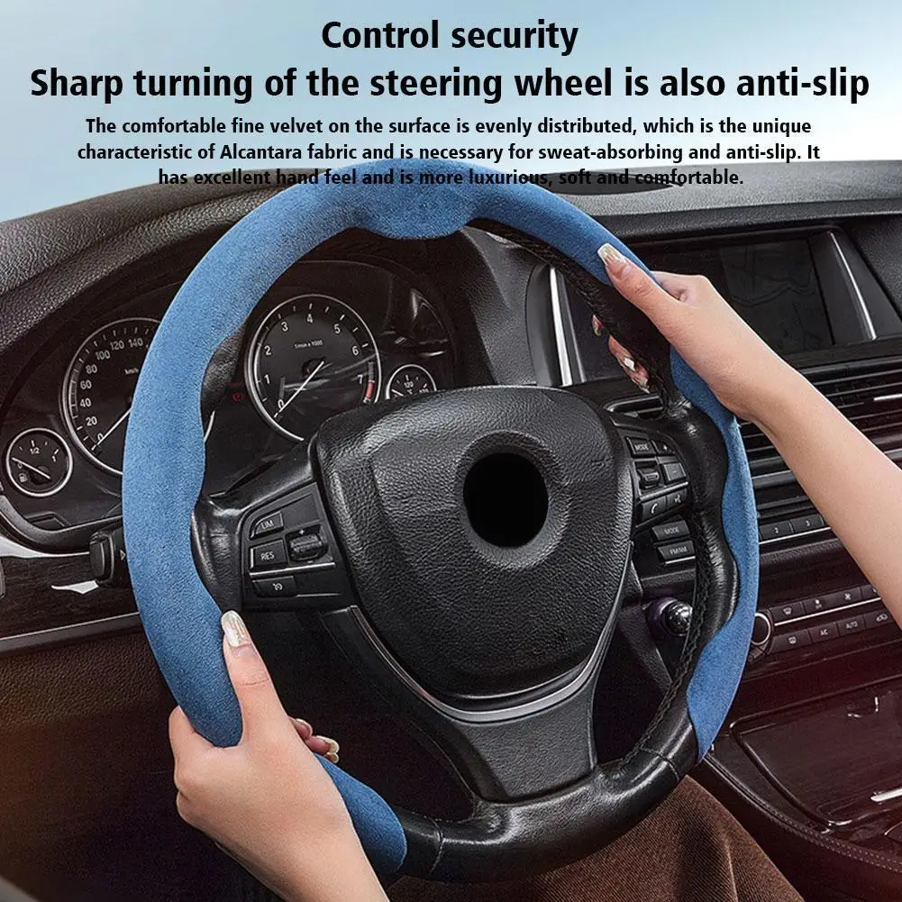 

New 1 Car Steering Wheel Cover Fur Material Wheel Booster Anti-skid Cover Accessories B7t5