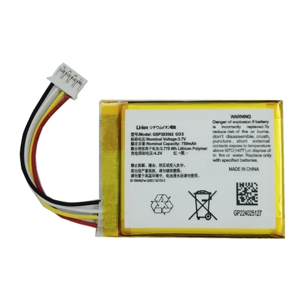 2024 год GSP383562 100% оригинальный плеер аккумулятор для колонок JBL Go 3 Go3 G03 750 мАч Bluetooth