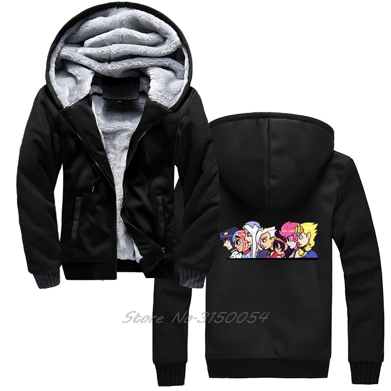 

Мужская толстовка с принтом Vento Aureo, зимняя утепленная толстовка с принтом Jojo, уличная одежда