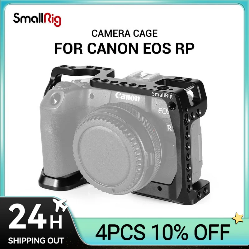 

Клетка SmallRig для цифровой зеркальной камеры Canon EOS RP с 1/4 3/8 отверстиями для резьбы для крепления микрофона Magic Arm CCC2332