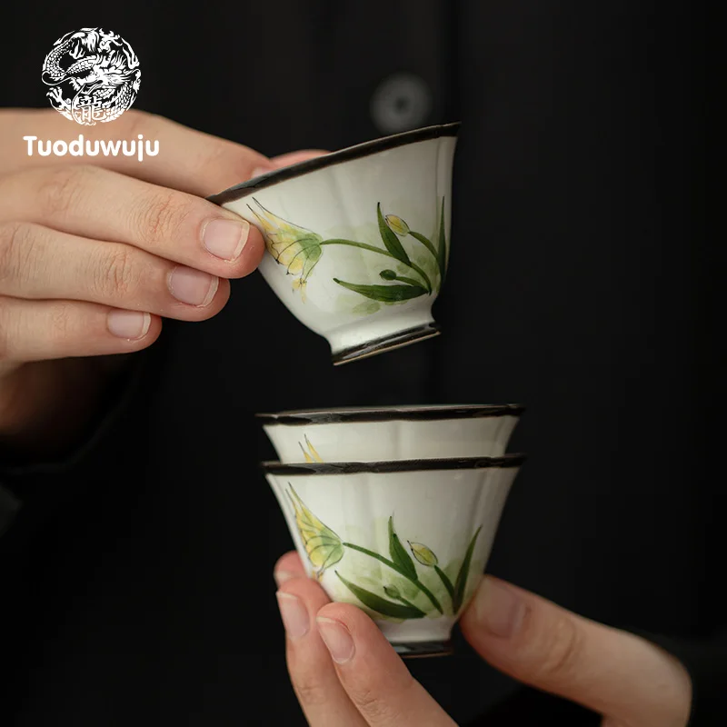 

XH350 Underglaze Color Hand-Painted Ceramic Tea Cups, Household Kung Fu Tea Sets And Cups