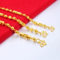 buddhist bead necklaces for men 24k pure yellow gold man gold necklace chain wedding engagement party jewelry gifts 2021 trend