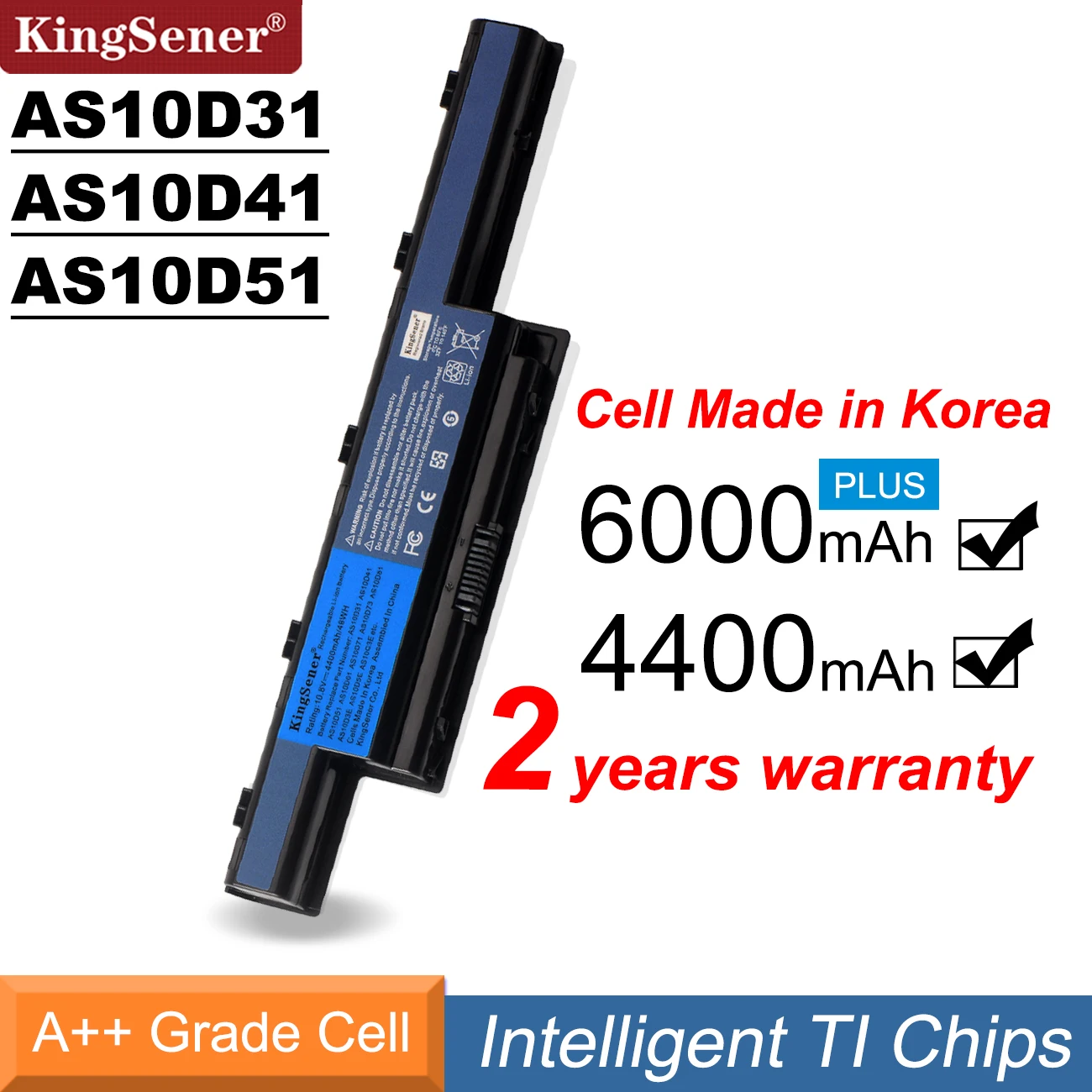 Kingsener-bateria do Portátil para Acer 4741g 5741 As10d31 As10d41 As10d51 As10d61 As10d71 As10d73 As10d75 As10d3e As10d5e As10d81 Novo