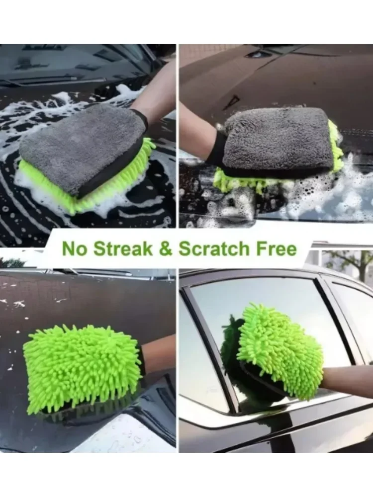 Перчатки Для Автомойки Из Микрофибры Водонепроницаемая Мягкая Сетка