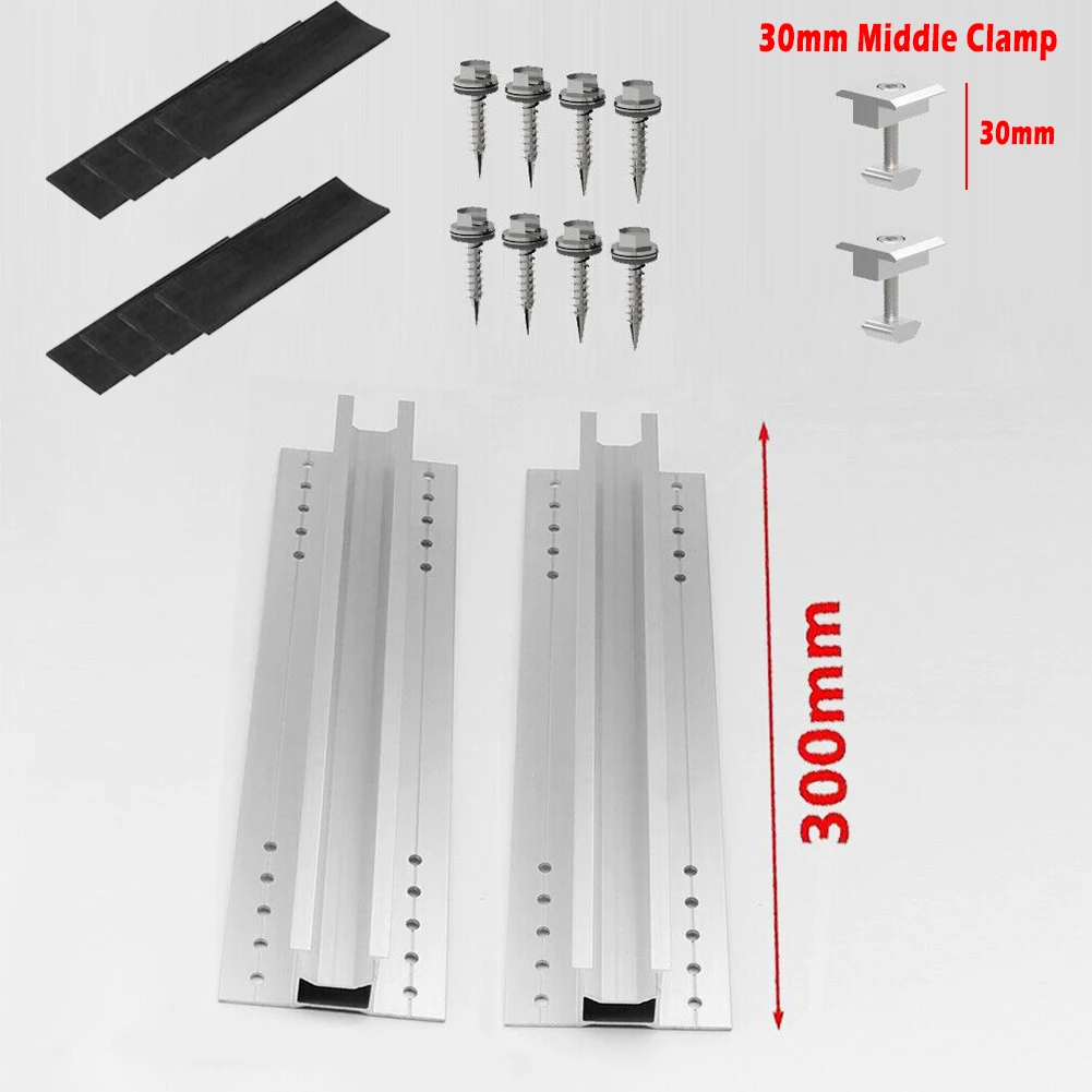 

Aluminum Middle Clamp+ Rail Solar Panel Parts For Farming Home/Garden Aquaculture Automotive Backup Camping/Hiking Commercial