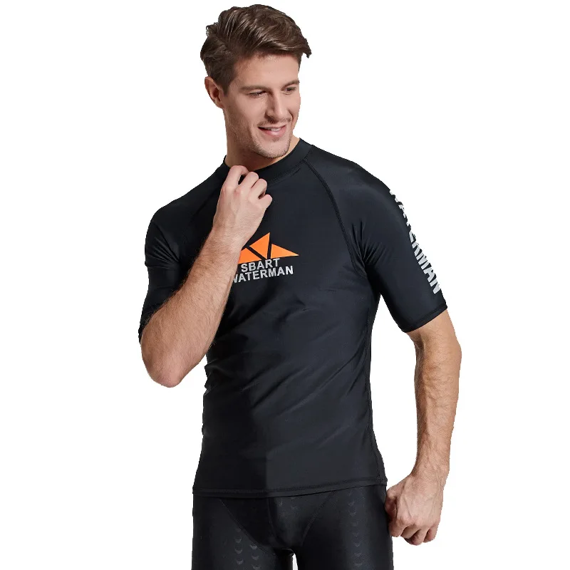 

Swimsuit T-shirts Rash Guards Men's Short Sleeve Diving Wetsuits Lycra Anti-UV Quickdry Swimming Surfing Snorkeling Beach Drysui