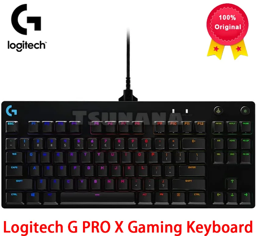 Игровая клавиатура Logitech G PRO X ультрапортативная бесключевая со съемным дизайном