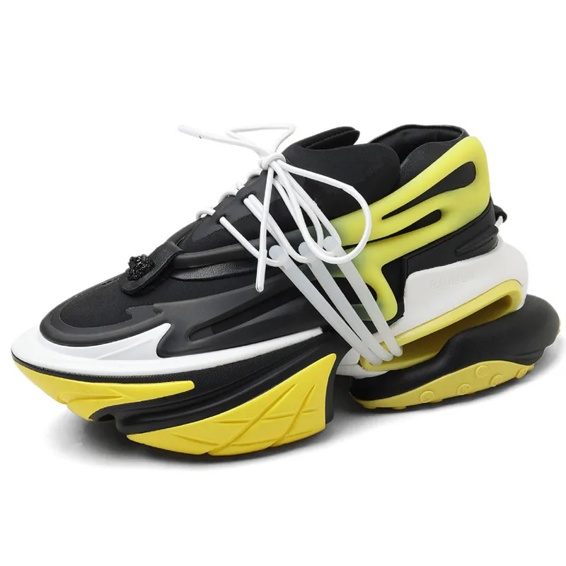 Fashion Thick Bottom Sneakers Women Pointed Toe Lace-Up Platform Shoes Lady Classics Luxury Brands Couple's Shoes Casual Sneaker