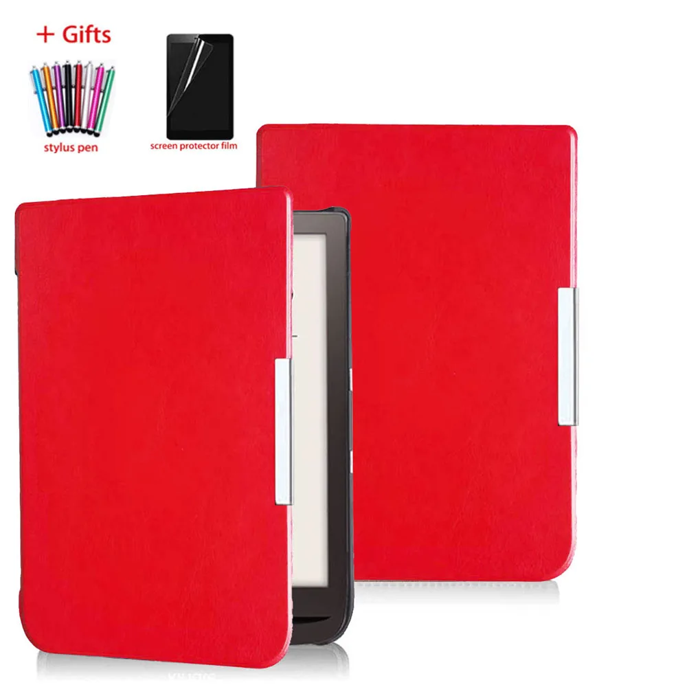 Slim Case for 7.8" PocketBook 740/740 Pro/740 Color eReader - Premium Leather Shell Back Cover with Auto Sleep/Wake+Protect Film