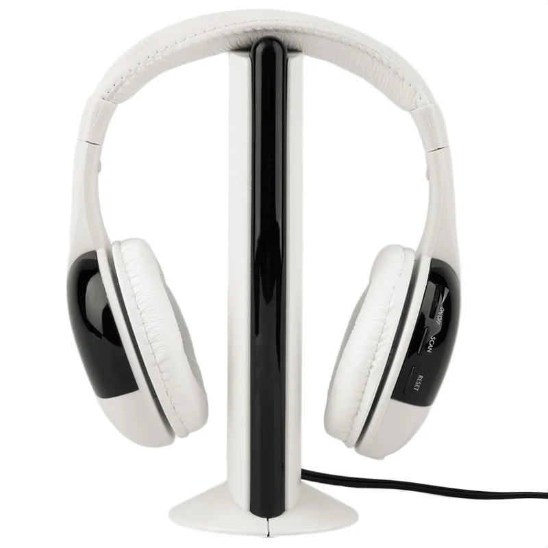 

5-in-1 Wireless Headset TV Headset Computer Game RF Wireless Headset Wireless Headset Stereo Headphone for IPod MP3 FM TV PC
