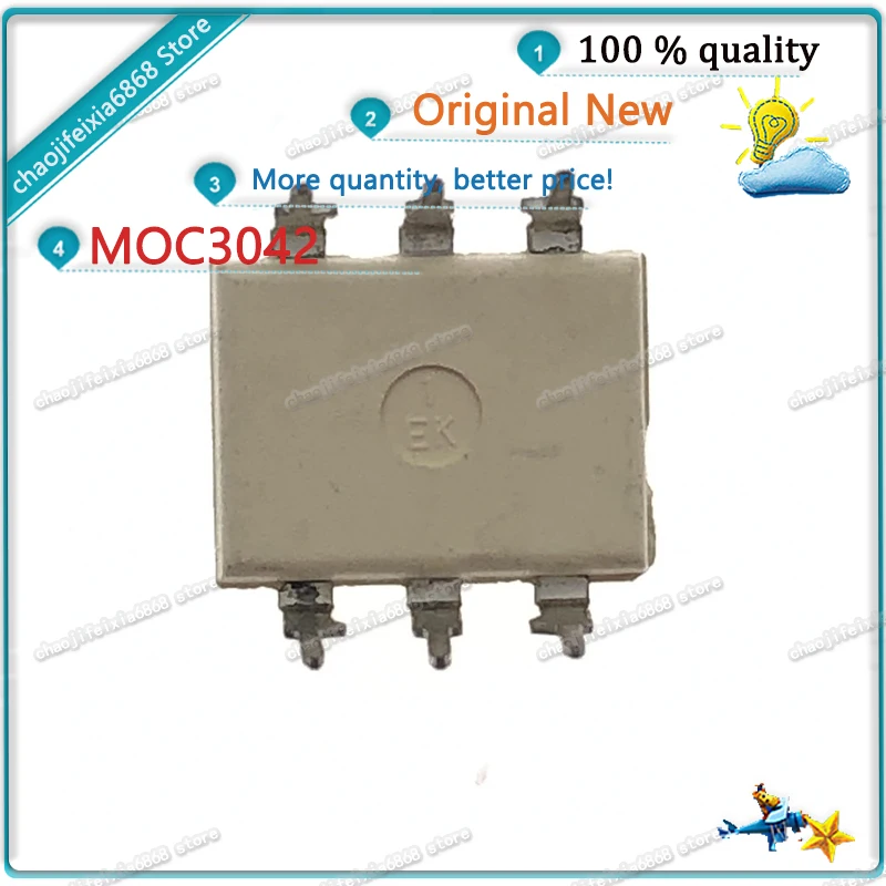 10 шт./лот! MOC3042 3042 DIP-6 MOC3042M MOC3042SR2M DIP6 оптрон чип с оптопарой |