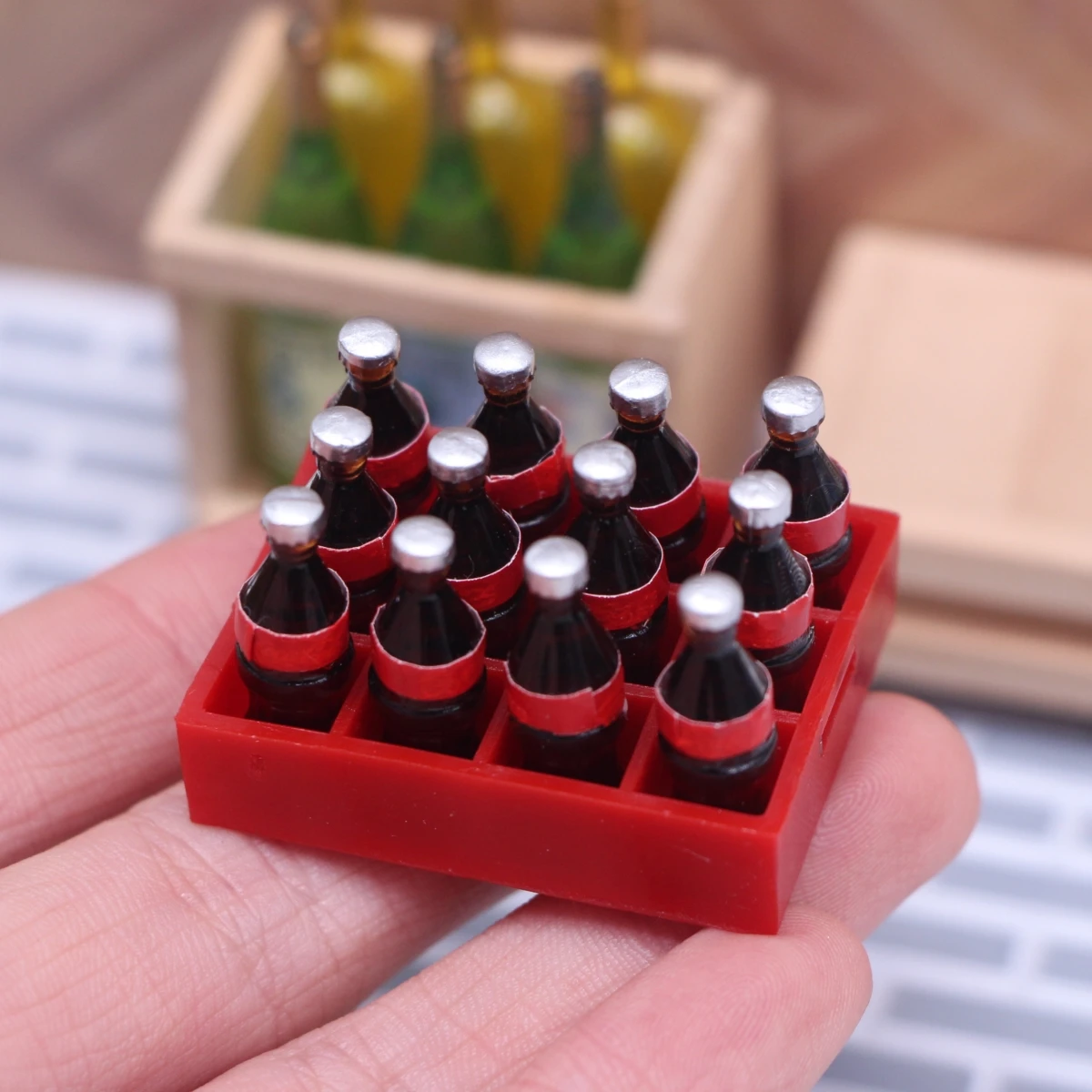 13 шт./компл. кукольный домик миниатюрные мини-бутылки с кока-колы напитки корзина