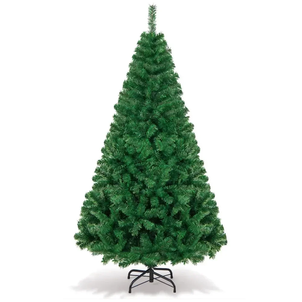 

Первоклассная Рождественская елка с металлической основой-Зеленая сосна на шарнире, искусственная Праздничная елка с 1000 наконечниками, украшения для рождественской елки
