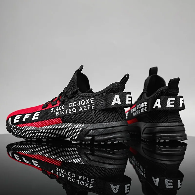 Mens Running Shoes Breathable Comfortable Sneakers Men Tennis Trainers Lightweight Casual Sports Shoes Male Lace-up Anti-slip