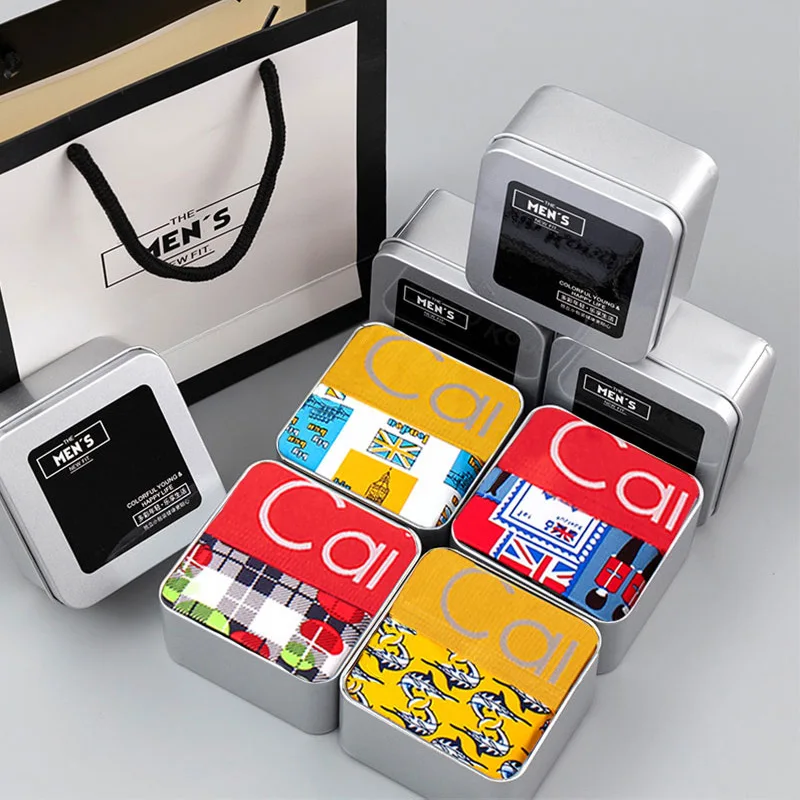 Men's Panties Set Boxers Men Boxer Shorts Soft Cotton Underpants Male Breathable Man Underwear U Convex Pouch Plus Size M-3XL