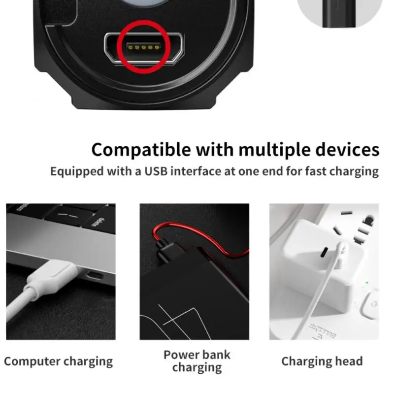 

Usb Charging Flash Lamp Highlight Lamp Core Portable Rechargeable Led Flashlight Small And Portable Gear Adjustment Penlight