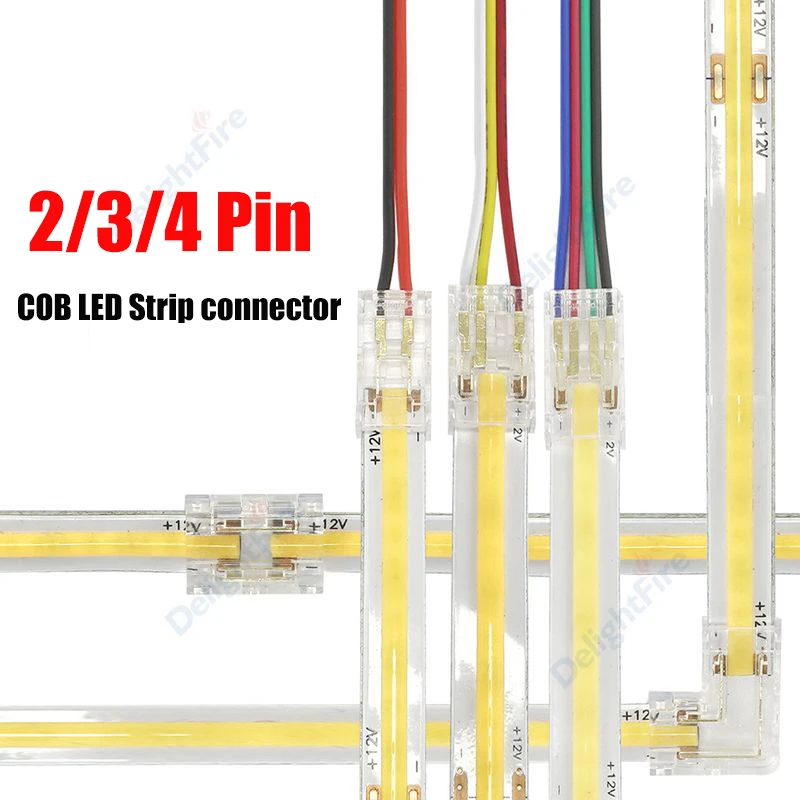 2/2835 pin COB Светодиодная лента разъем 5 мм 8 мм 10 мм светодиодный разъем фиксированные зажимы терминал удлинитель для 5050 SMD COB светодиодные фонари