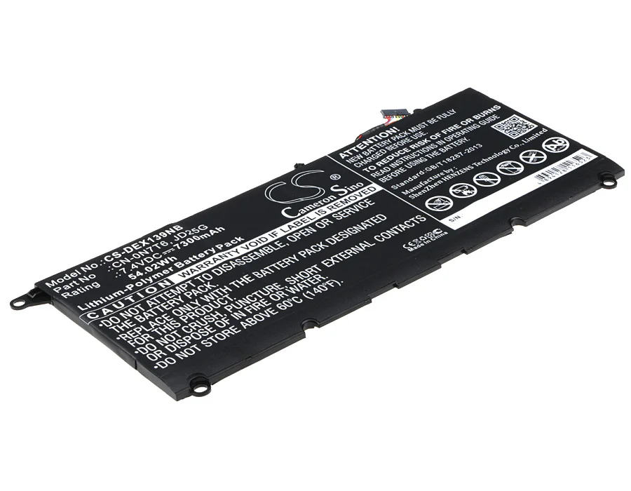 

CS 7300mAh/54.02Wh battery for DELL XPS 13 2015 9343,XPS 13 9343,XPS 13 9350,XPS 13-9343,XPS 13-9350,90V7W,DIN02