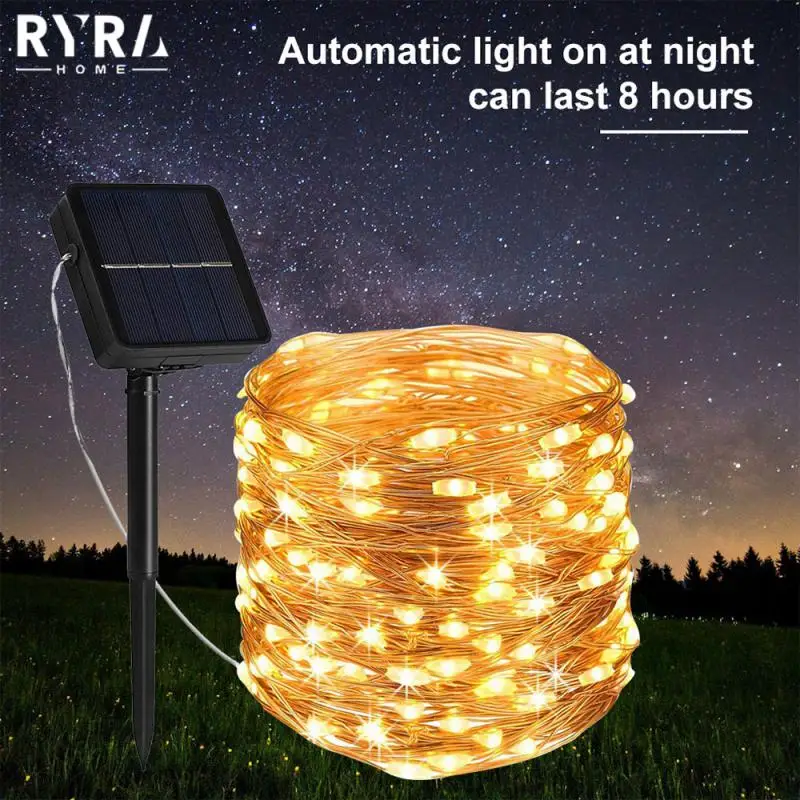 

Solar String Fairy Lights 8 Mode Cyclically Change Waterproof Fairy Light Outdoor Gardens Garland Fairy Lantern Decoration Tools