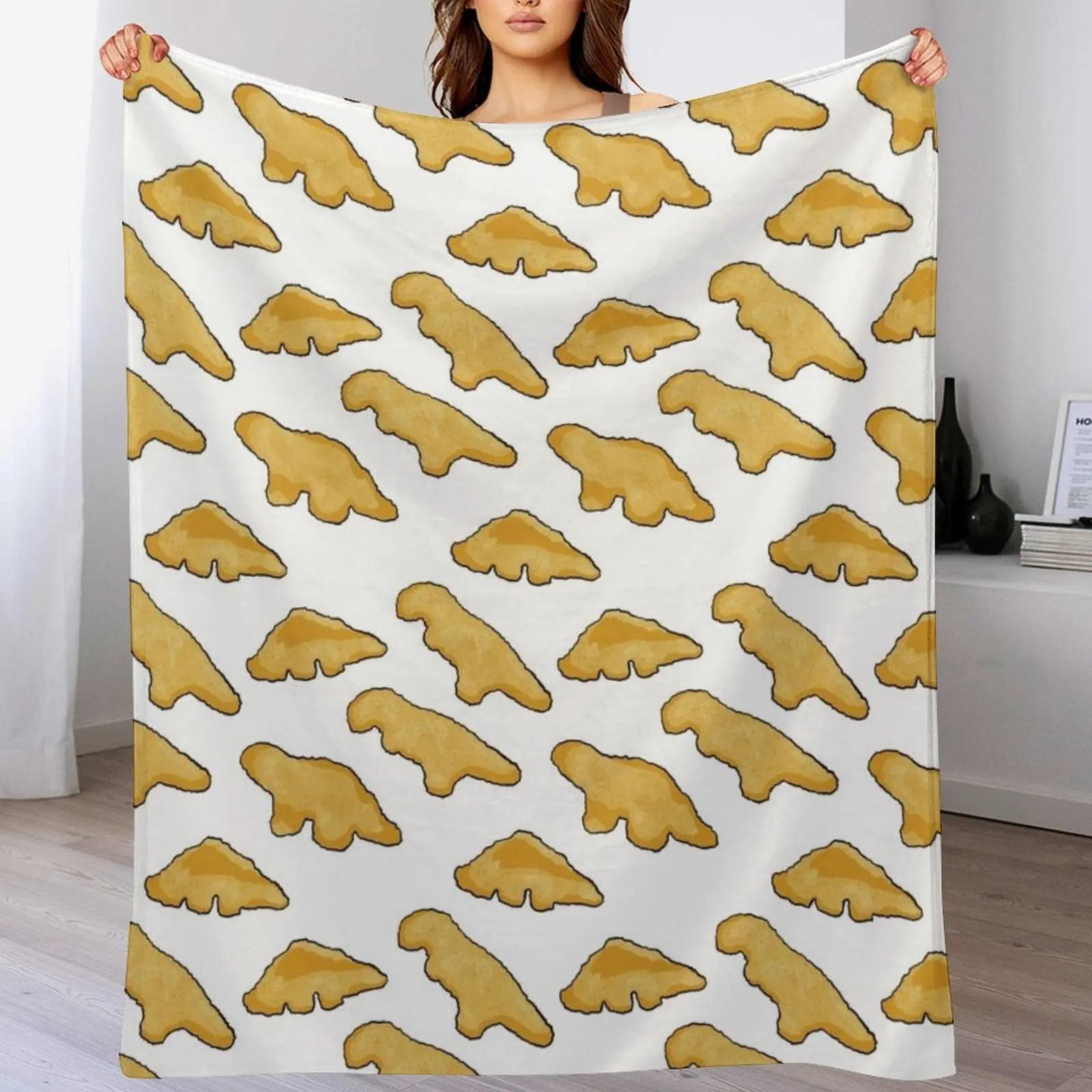 Одеяло с рисунком Dino Chicken Nuggets красивые одеяла для малышей