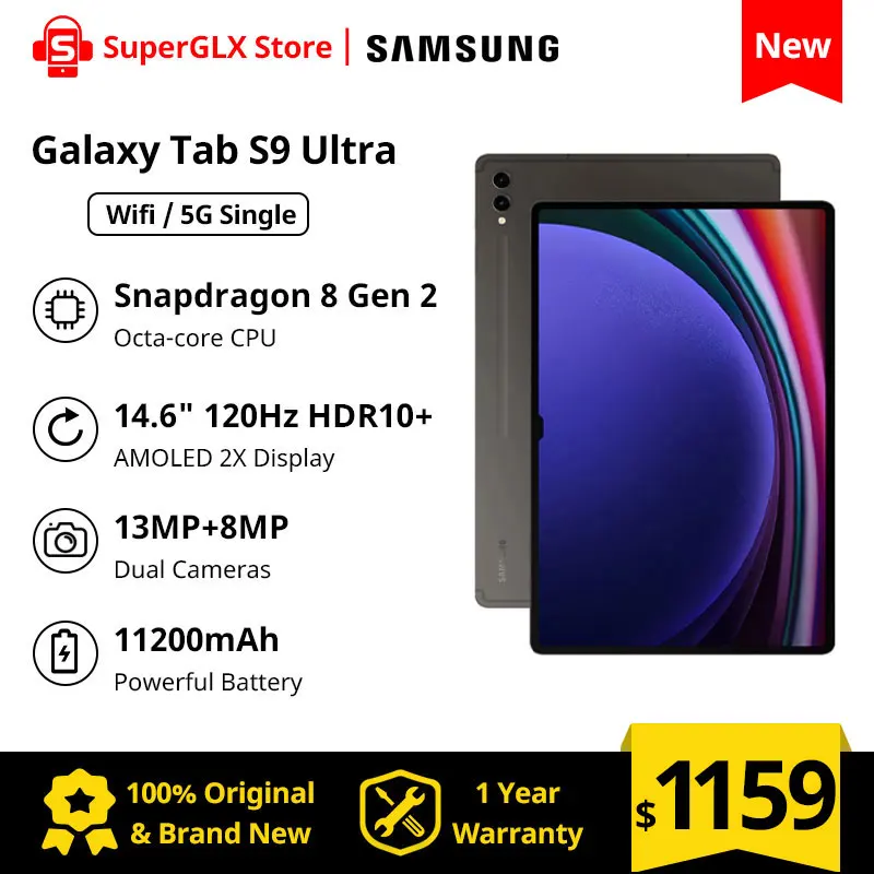 Оригинальный планшет Samsung Galaxy Tab S9 Ultra
