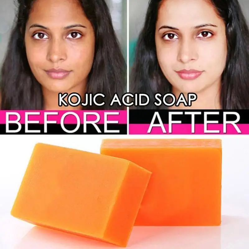 

100g Handmade Kojic Acid Essential Oil Soap Face Body Removal Skin Whitening Deep Bath Brighten Black Cleansing Dark Mites P0E0