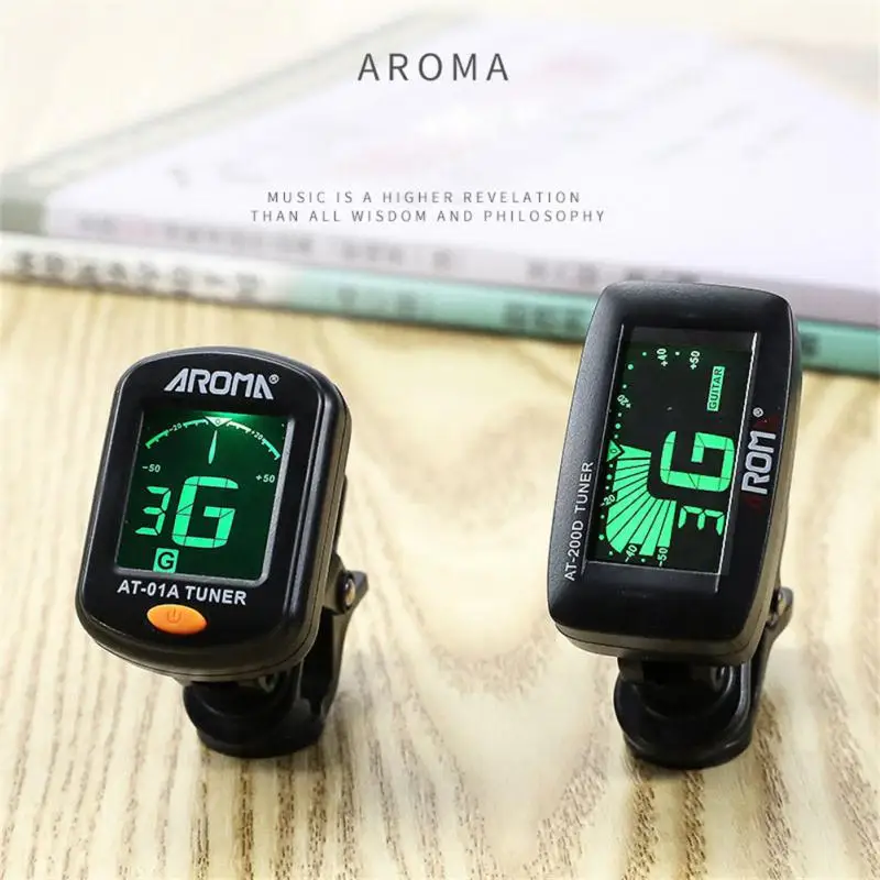 

Accurate Electronic Tuner Lcd Digital Display Simple Universal Tuner Rotatable Clip-on Tuner Guitar Accessories Sound Corrector