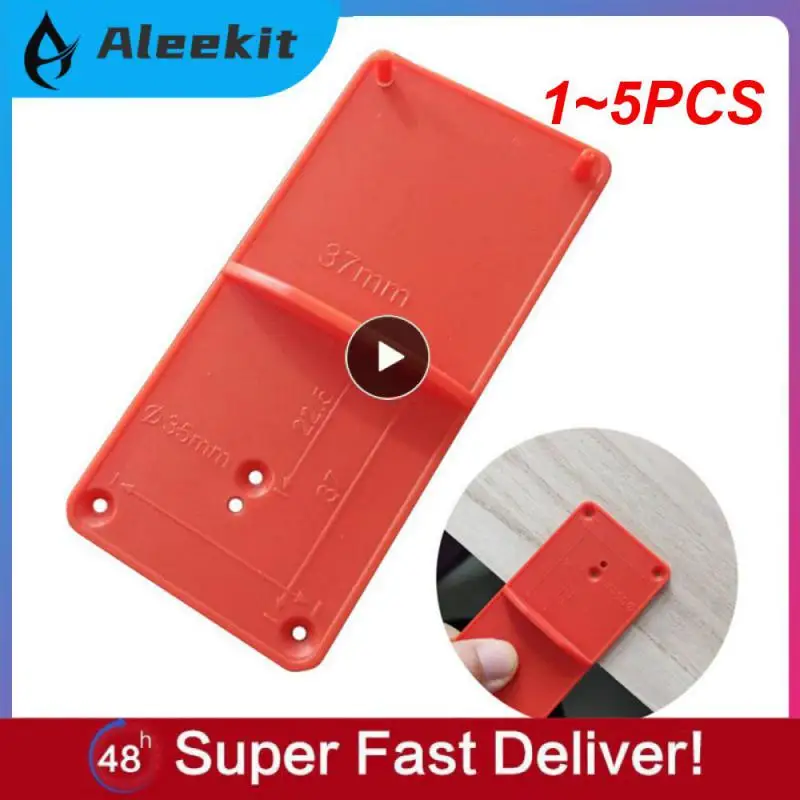 

1~5PCS Hinge Hole Drilling Guide 28/37mm Woodworking Punch Opener Locator for Cabinets Installation Template Woodworking