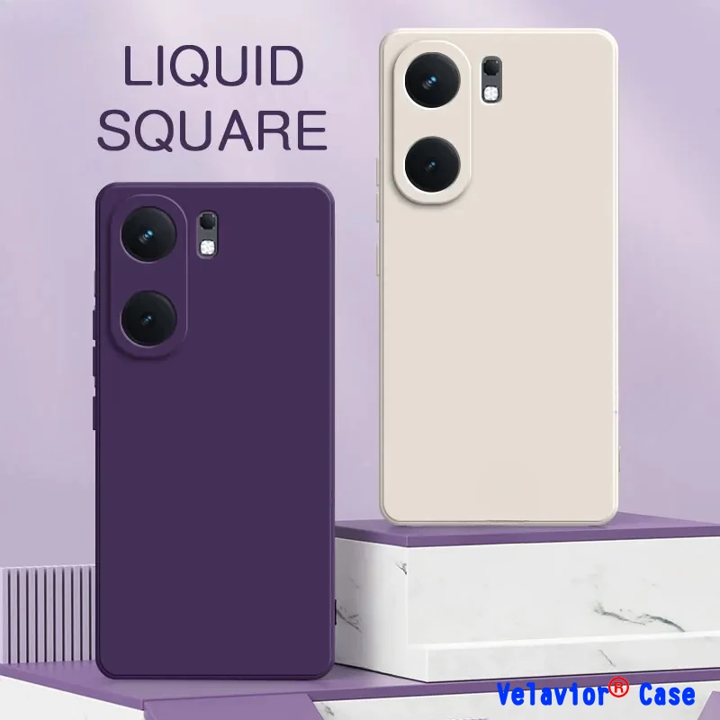 Роскошный оригинальный Мягкий Квадратный чехол для телефона VIVO IQOO Neo 9 из жидкого
