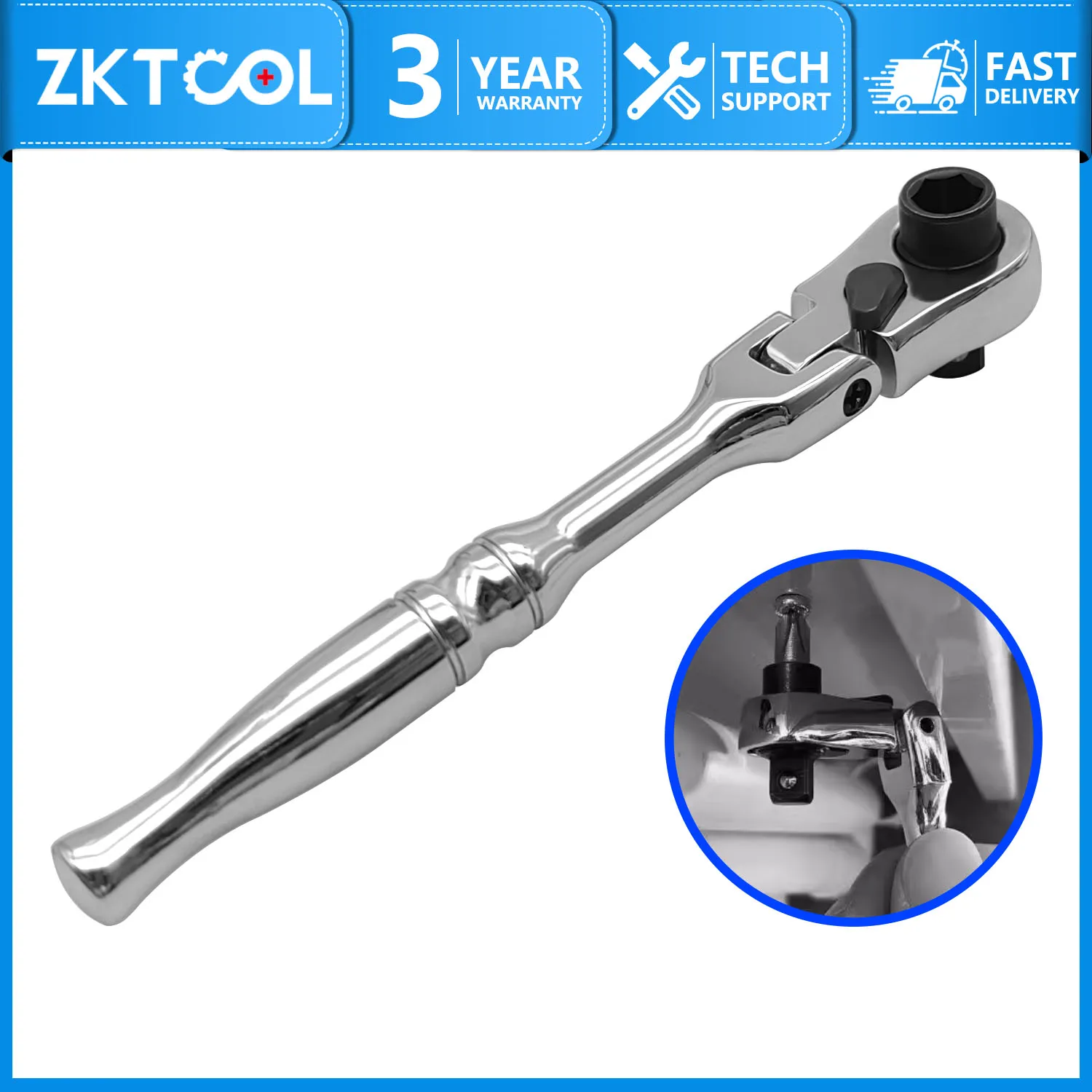 

Торцевой ключ с храповой ручкой, привод 1/4 дюйма, 72 зубца, гибкая головка, короткий плоский/круглый промышленный ключ с храповым механизмом, инструмент