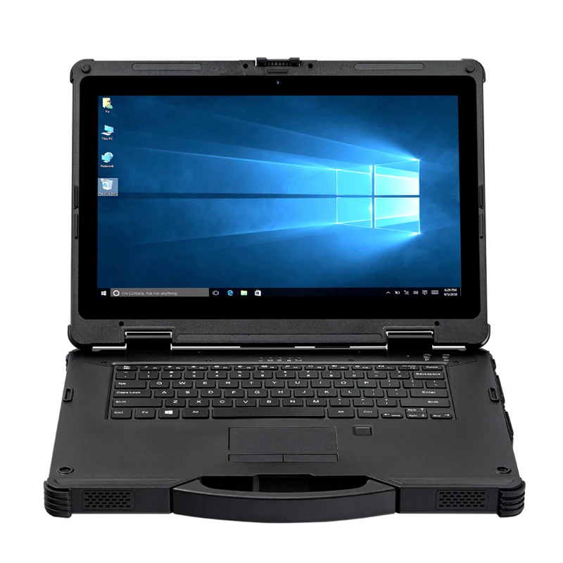 

2021 new arrival Sunlight readable laptop rugged tablet 14 inch win 10 GPS dual WIFI mini computer 512GB 6300mah