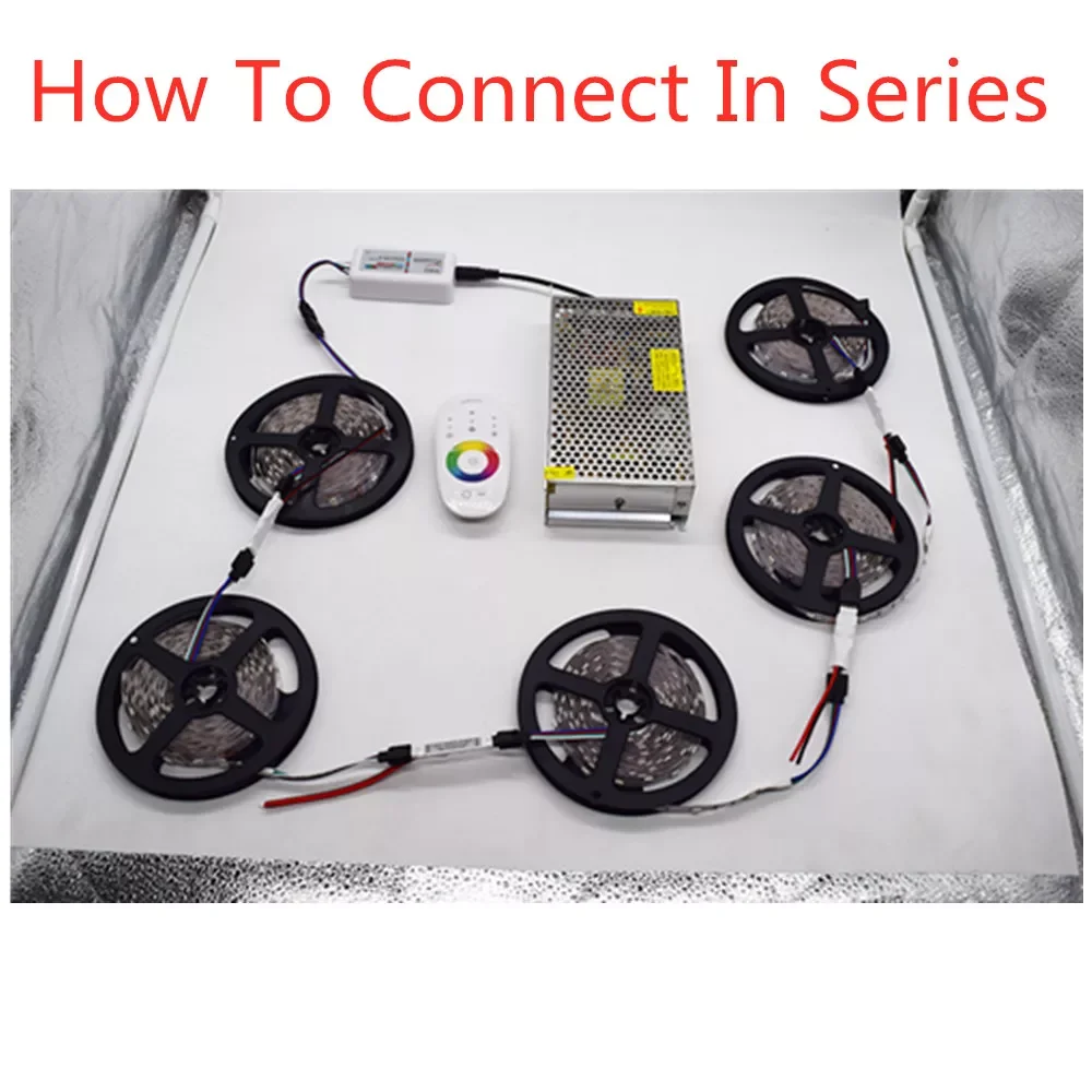 

Светодиодная лента RGB с усилителем сигнала в линии для украшения потолка, 15 м, 20 м, 25 м, 30 м + контроллер светодиодов 2,4 ГГц + блок питания для св...