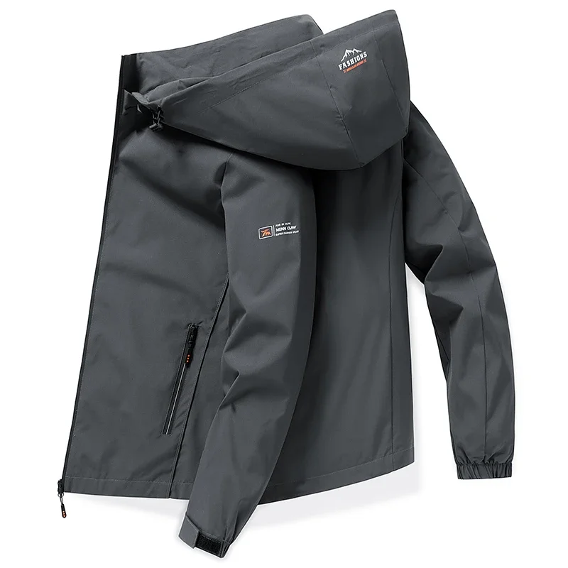 CASUMANL 2024 новая элегантная мужская куртка весенняя на молнии со съемной шляпой