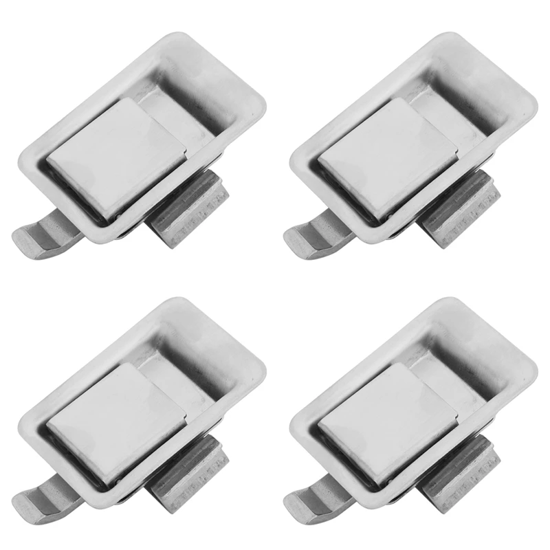 

4X Stainless Steel Recessed Mounted Latch Mini Flush Mount Paddle Handle Lock For RV/Camper/Trailer/Cabinet/Tool Box Etc