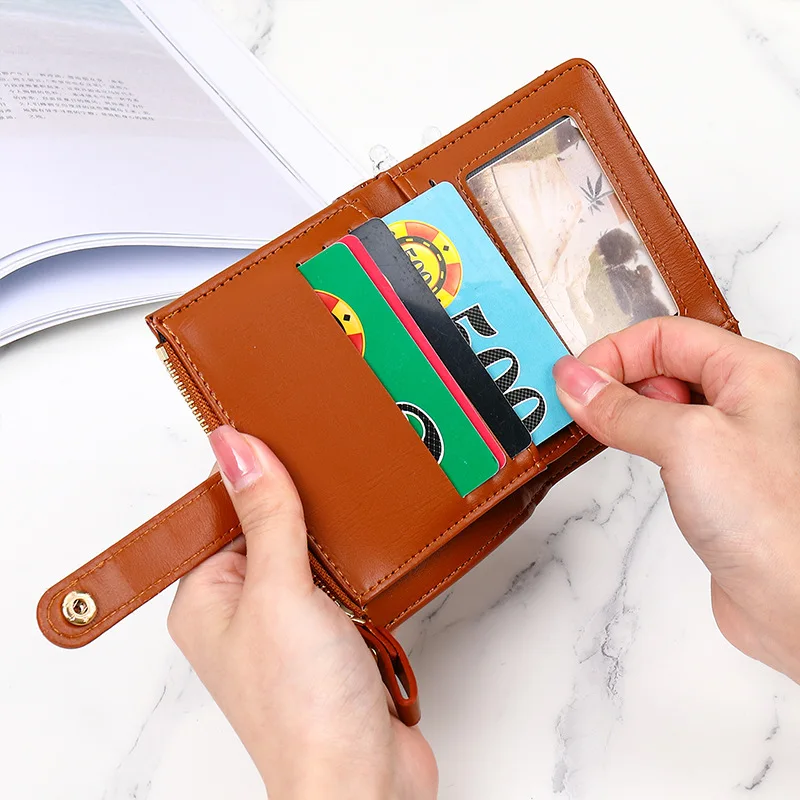 Fashion 2022 New Women's Wallet Korean Version Trend Personality Multifunctional Solid color Stone Pattern Coin Purse Wallet