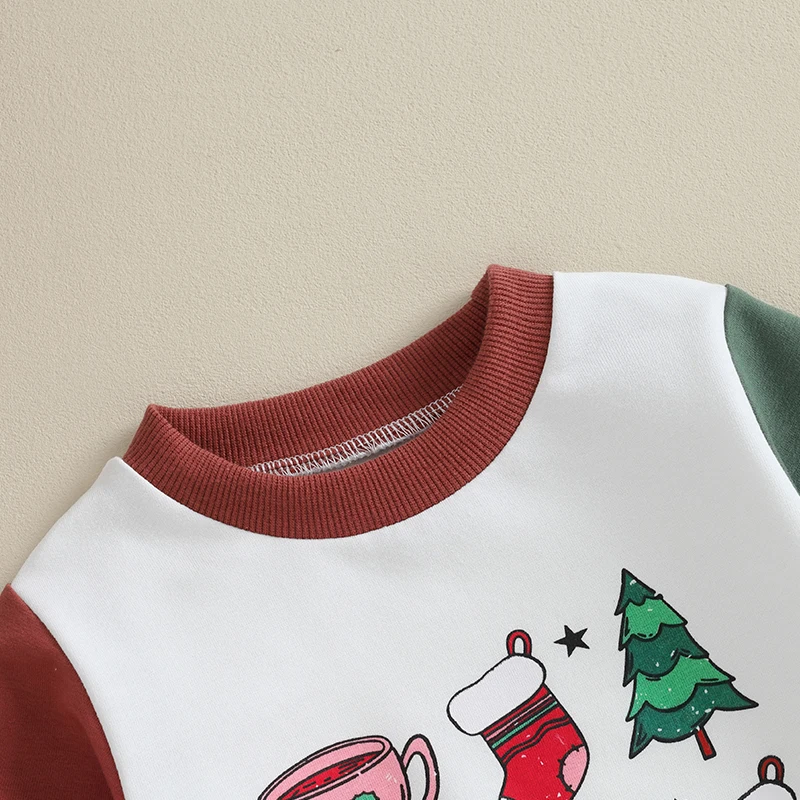 

Toddler Baby Boy Girl Christmas Outfits Christmas Print Long Sleeve Sweatshirt Romper Jumpsuit Cute Infant Clothes